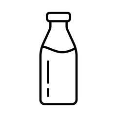 Bottle line icon. Milk bottle icon. Milk jar icon.