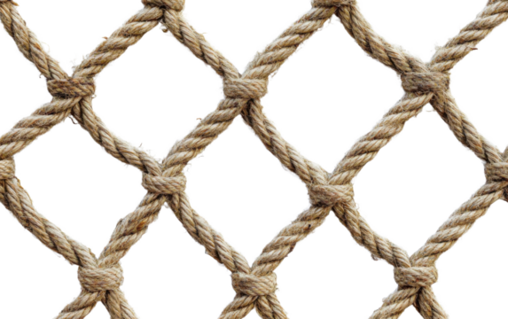 Rope with knots in a pattern