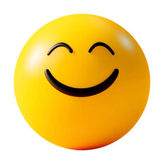 Fototapeta premium Smile or Happy Face Emoji isolated on a white background 