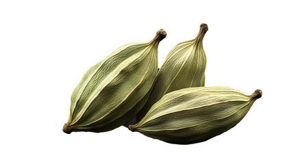 Fragrant cardamom pods ready to enrich your on transparent background