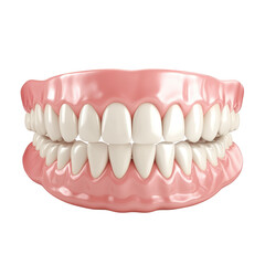 Obraz premium 3D model of realistic human teeth and gums for dental education