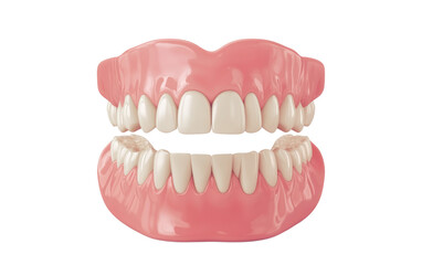 Fototapeta premium Close up of a pink and white fake tooth