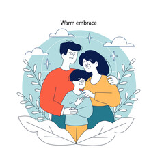 Family days at home. Flat Vector Illustration