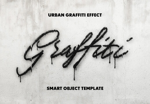Graffiti Text & Logo Effect Mockup