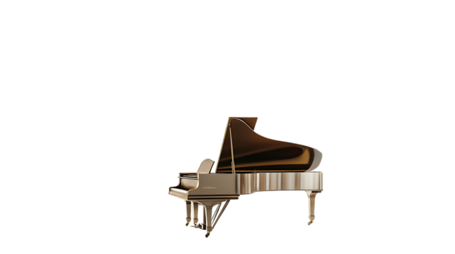 piano keys isolated on white