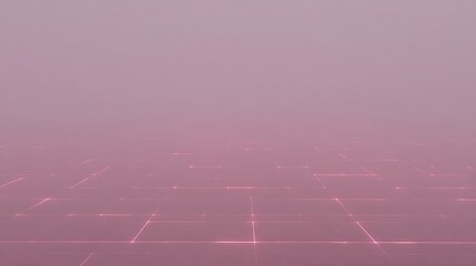 Pink futuristic grid with glowing lines