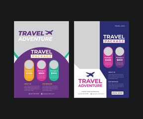 Holiday travel, traveling or summer beach travelling Flyer post or Print banner template design. tour travel template design, vector flyer, explore flyer, vacation flyer