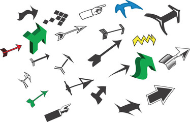 Vector set of deferent type arrows