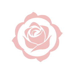 Faded Gradient Rose Flower Frame Vector