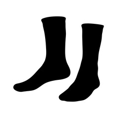 Black Ankle Socks Knee High Garments Silhouette Illustration 
