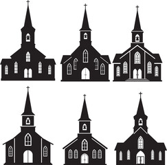 Obraz premium Christian Church icon vector illustration