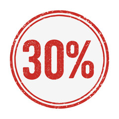 seal 30% icon stamp frame vector on white background
Vector seal on white background