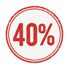 seal 40% icon stamp frame vector on white background
Vector seal on white background