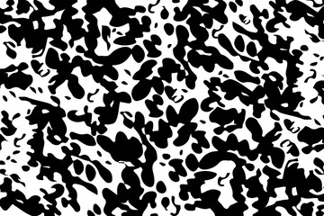 Seamless leopard grain pattern with floral leaves for fabric textile and wallpaper vector background