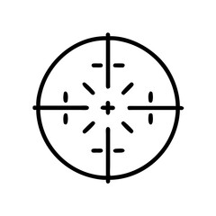 Vector crosshair illustration with simple design and copy space