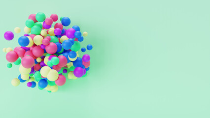 A bunch of colorful balloons floating in the air