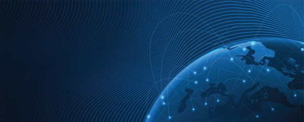 Global internet connection. Business communication concept for science or syber presentation