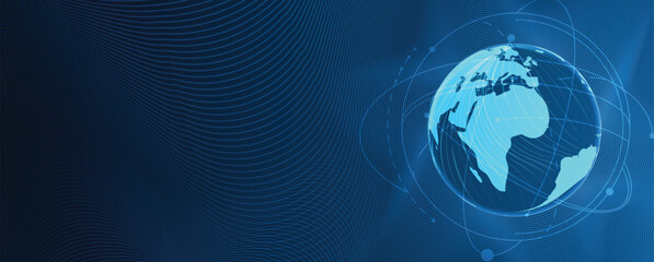 Global internet connection. Business communication concept for science or syber presentation