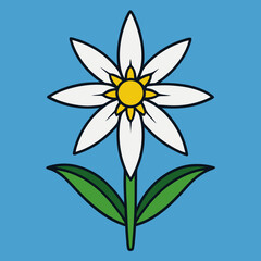 vector illustration of a yellow flower