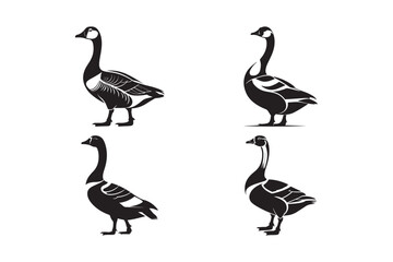 Goose Bird Silhouettes Collection Design