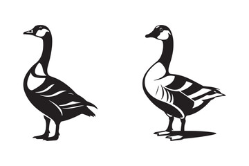 Canadian Goose Bird Silhouettes Design