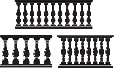 Fototapeta premium Balustrade icon vector illustration
