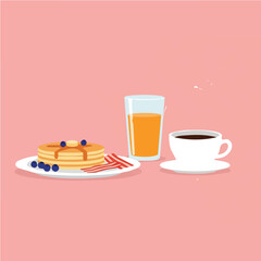 Breakfast vector design as illustration for motion graphics