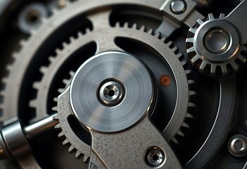 close up of the gears of a clock
