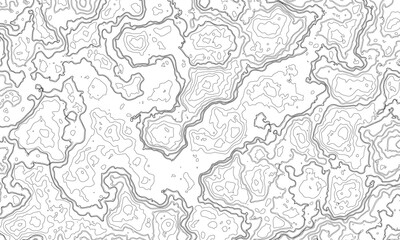 Obraz premium topographic map vector, imaginary landscape , black lines on white background. Topographic map. Vector background. Vector illustration