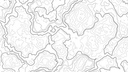 Fototapeta premium topographic map vector, imaginary landscape , black lines on white background. Topographic map. Vector background. Vector illustration