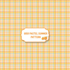 Print grid pastel summer aesthetic