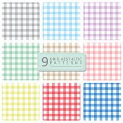 Print 9 grid aesthetic color grid