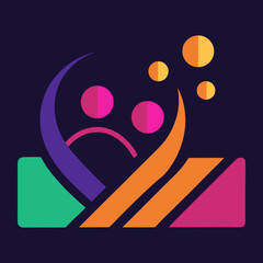 Vector illustration of a couple logo