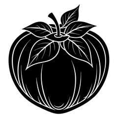 pumpkin with leaves