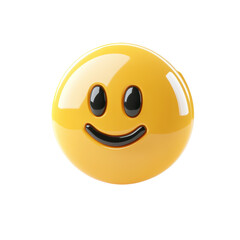 Fototapeta premium Bright yellow smiley face symbolizing joy and positivity in digital art
