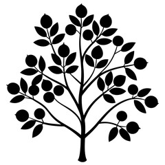 vector tree with leaves