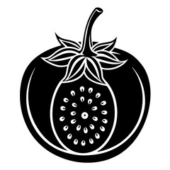 vector illustration of an orange fruit