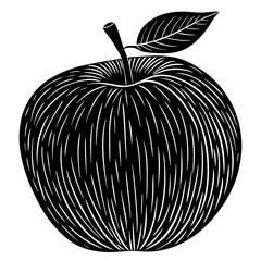 black and white apple