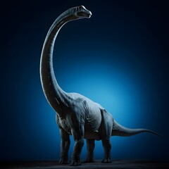 Obraz premium Long Neck Dinosaur Full Body Illustration