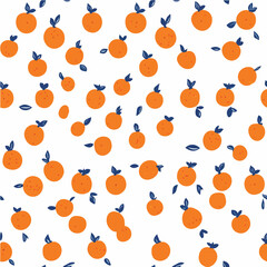 Vector illustration seamless pattern of orange for poster