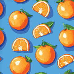 Vector illustration seamless pattern of orange for poster