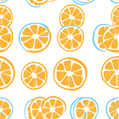 Vector illustration seamless pattern of orange for poster