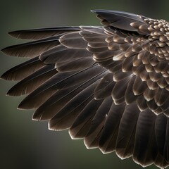 Bird Wing Feather Detail Close Up