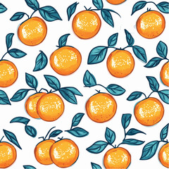 Vector illustration seamless pattern of orange for poster