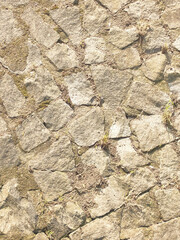 High-resolution texture of paving tiles and natural wild stone for landscape design and architectural visualization. Ideal for urban planning, outdoor flooring, garden paths, and construction projects