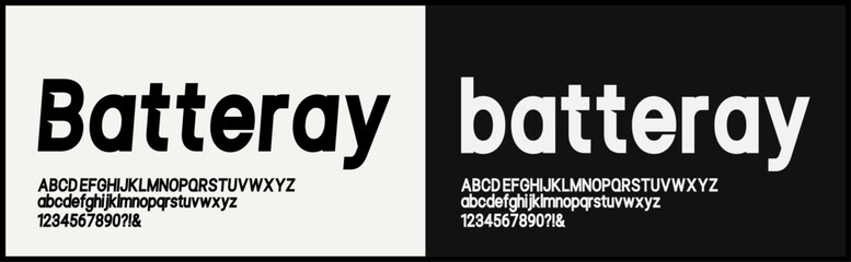 Condensed futuristic sans serif vector font. Modern alphabet with uppercase, lowercase, and number.