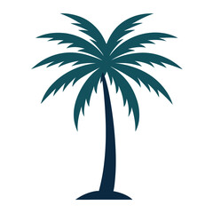 Obraz premium Minimalist Palm Tree In Pastel Colors Gently Curved