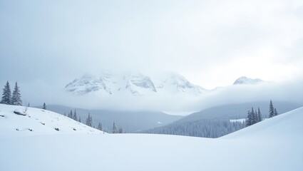 snow covered mountains
