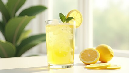 Fototapeta premium glass of lemonade