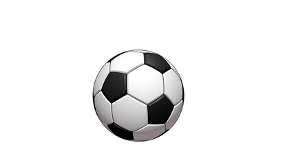 Fototapeta premium Clean vector soccer ball graphic in monochrome style on transparent background
